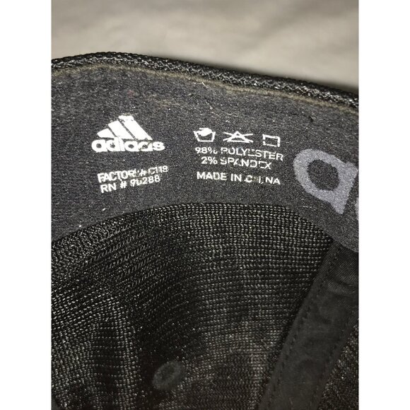 Adidas Black & Gray Flexfit Fitted Breathable Baseball Cap - Picture 6 of 6